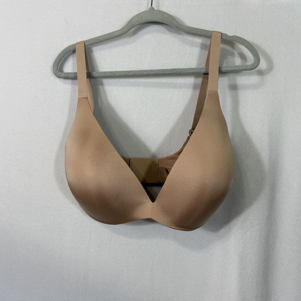Skims Nude Ochre Wireless Form Soft Cup Adjustable Straps T-Shirt Bra Size 36H